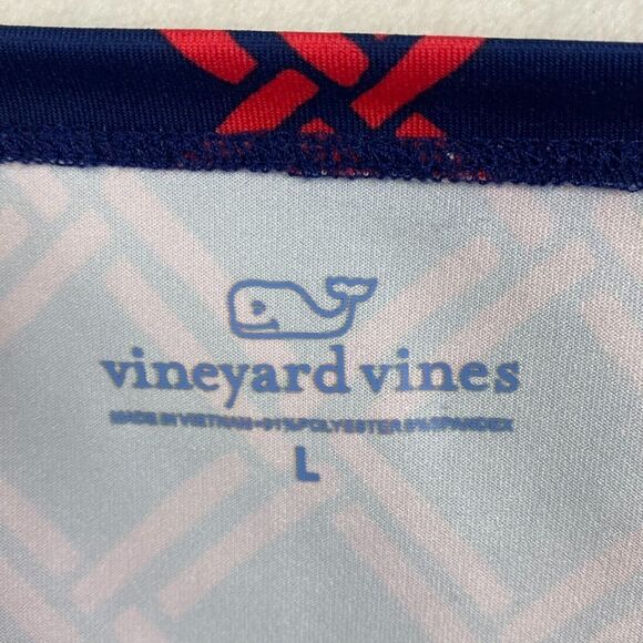Vineyard Vines Top Womens Large Red Blue Boat Neck Long Sleeve - Picture 6 of 6